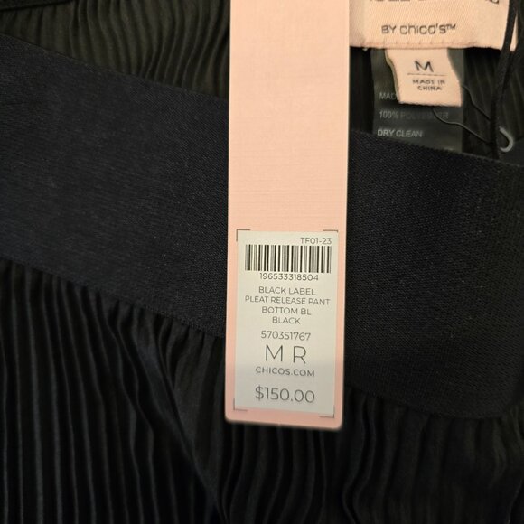 Chico's Black Label Release Pleat Flare Pant - M Reg NWT - Picture 9 of 11